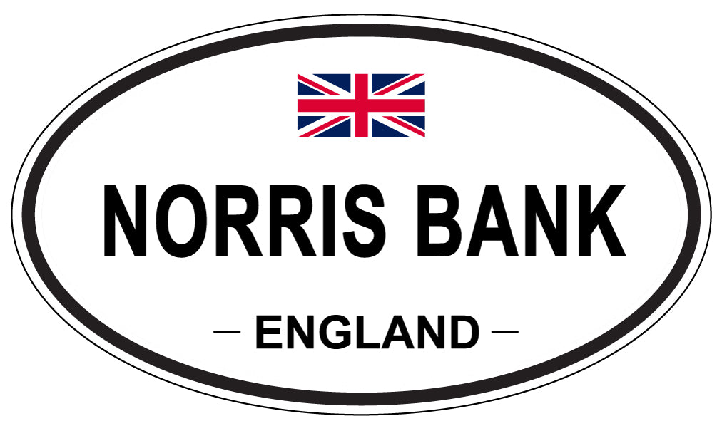 NORRIS BANK, ENGLAND - Oval Sticker