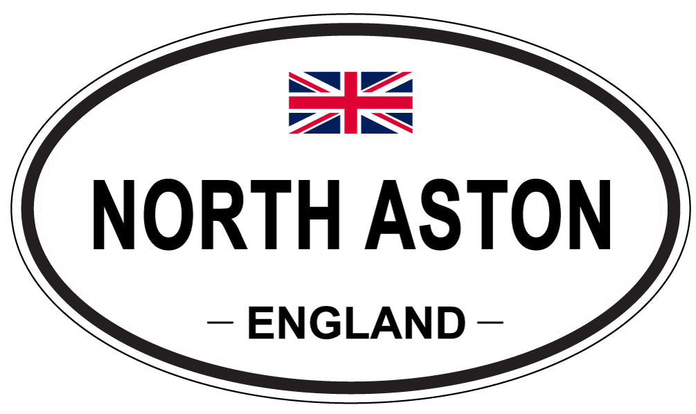 NORTH ASTON, ENGLAND - Oval Sticker