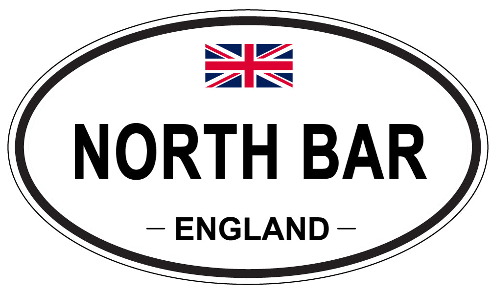 NORTH BAR, England - Oval Magnet