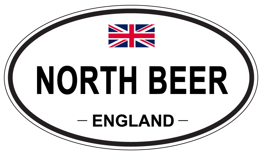 NORTH BEER, England - Oval Magnet
