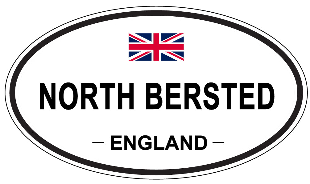 NORTH BERSTED, ENGLAND - Oval Sticker