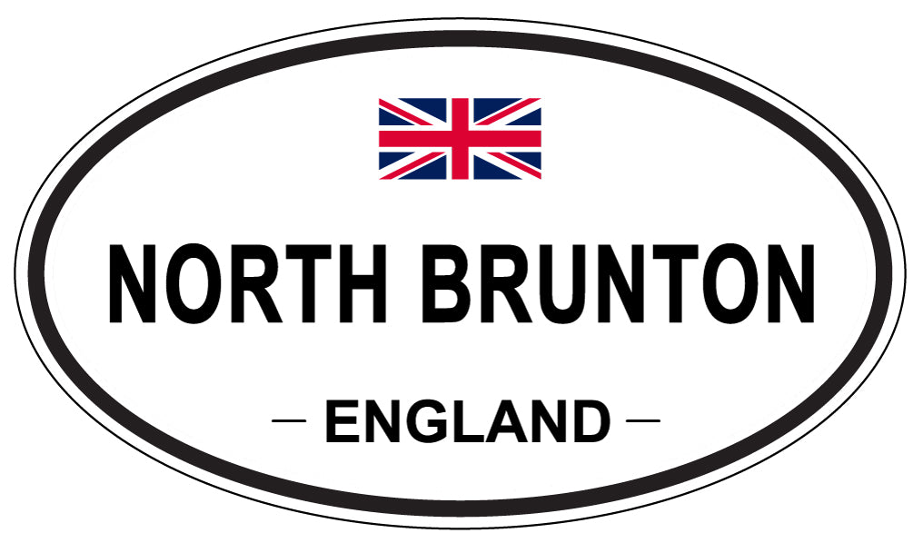 NORTH BRUNTON, ENGLAND - Oval Sticker