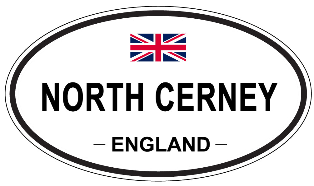 NORTH CERNEY, ENGLAND - Oval Sticker