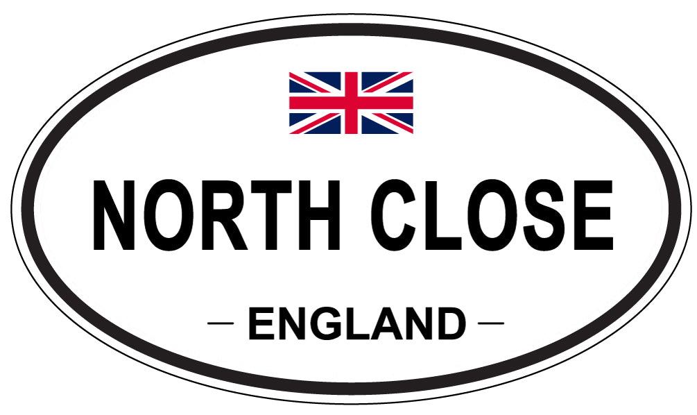 NORTH CLOSE, ENGLAND - Oval Sticker