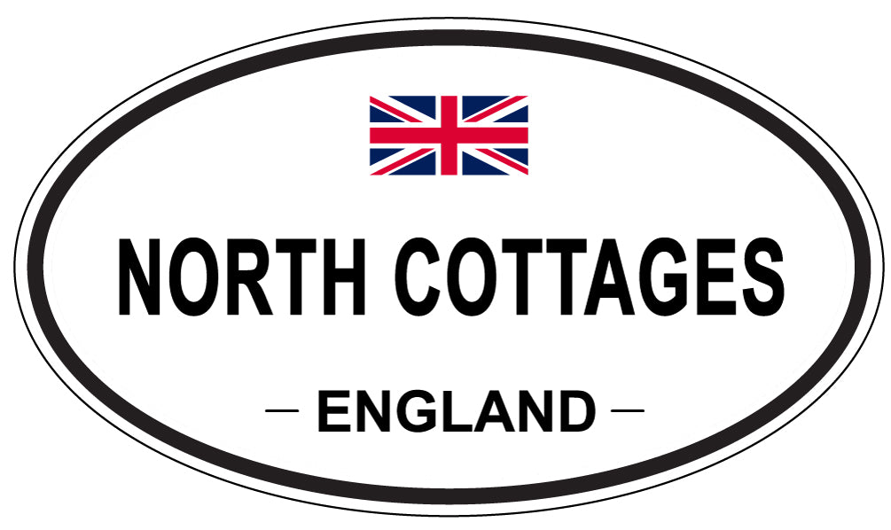 NORTH COTTAGES, England - Oval Magnet