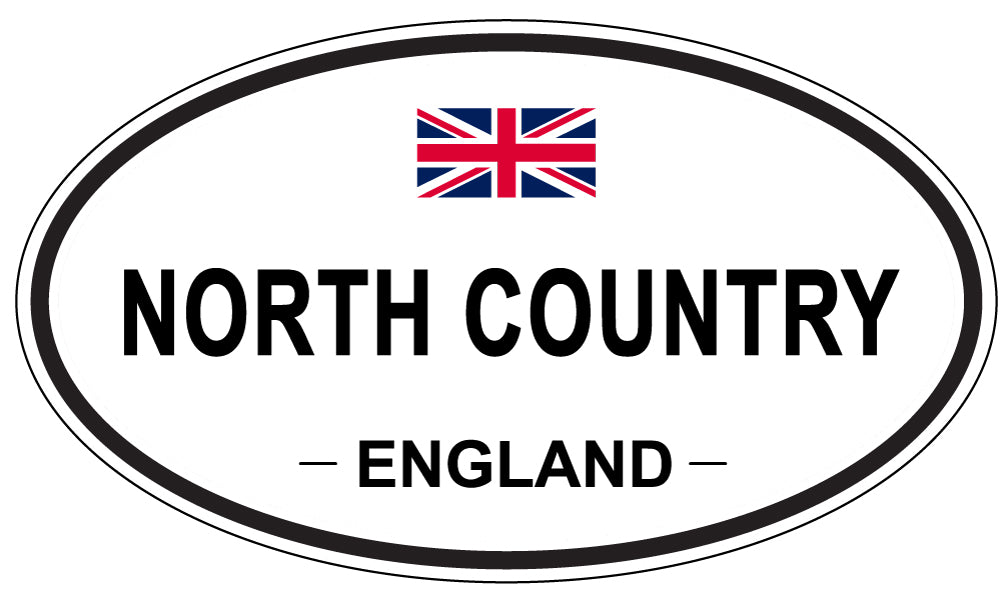 NORTH COUNTRY, ENGLAND - Oval Sticker