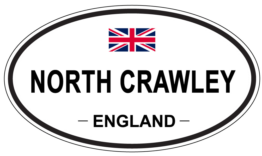 NORTH CRAWLEY, ENGLAND - Oval Sticker