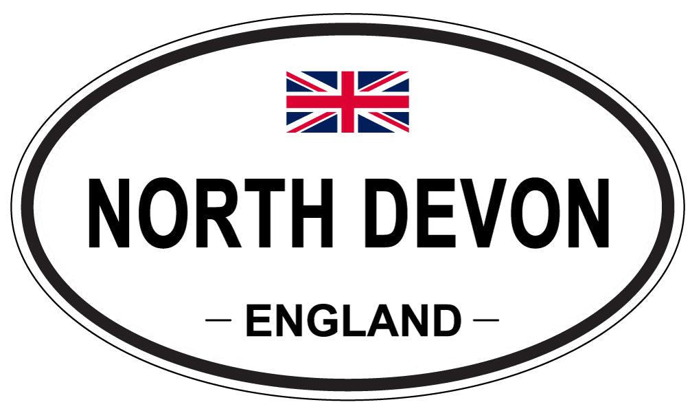 NORTH DEVON, ENGLAND - Oval Sticker