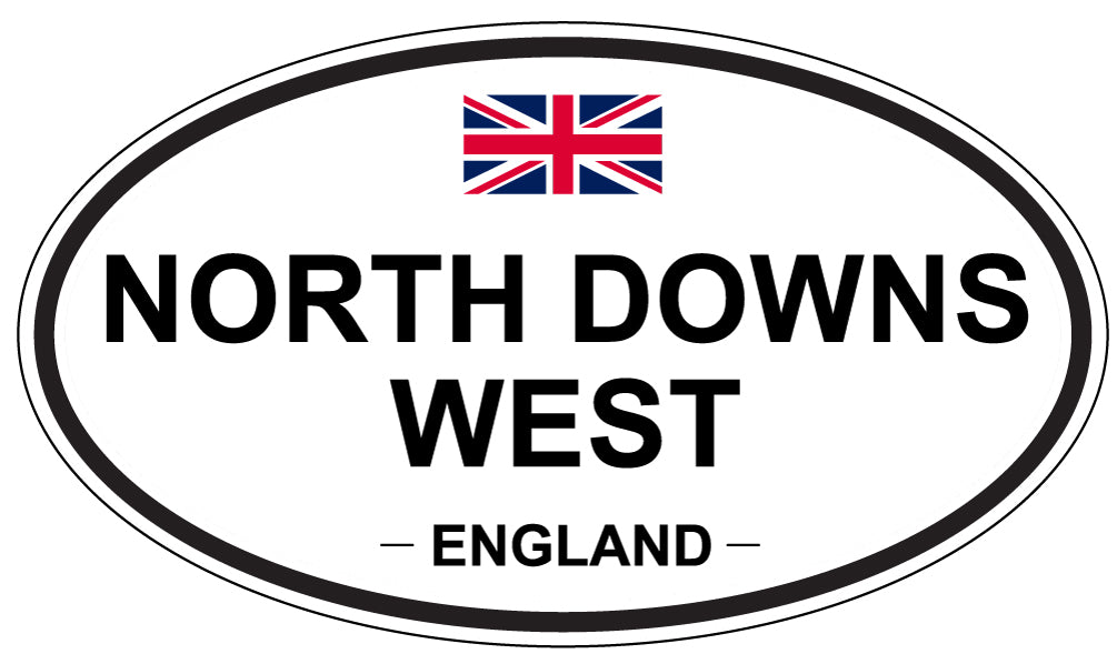 NORTH DOWNS WEST, ENGLAND - Oval Sticker