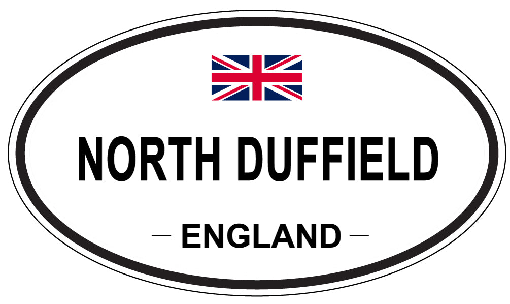 NORTH DUFFIELD, ENGLAND - Oval Sticker