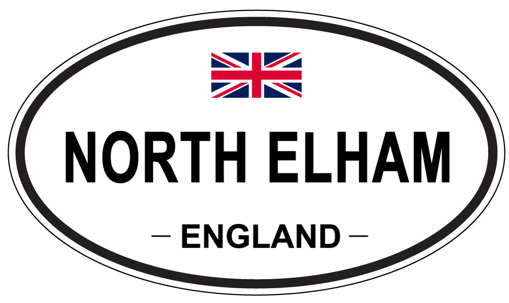 NORTH ELHAM, ENGLAND - Oval Sticker