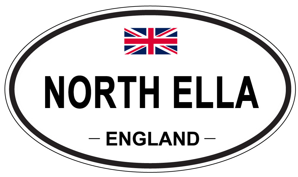 NORTH ELLA, ENGLAND - Oval Sticker