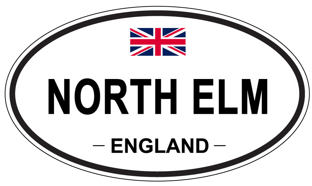 NORTH ELM, ENGLAND - Oval Sticker