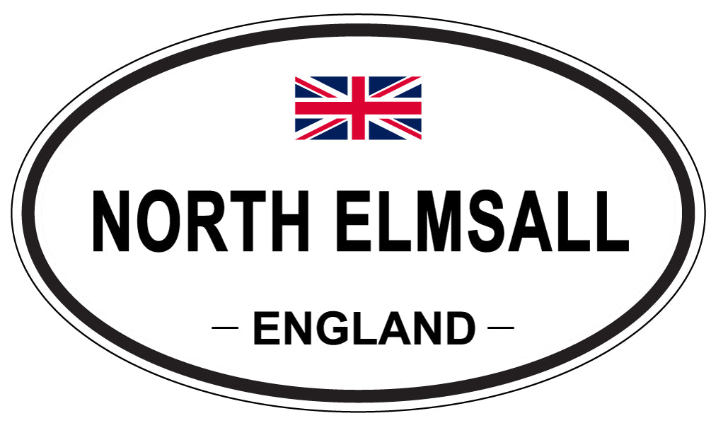 NORTH ELMSALL, ENGLAND - Oval Sticker