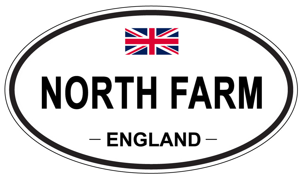 NORTH FARM, ENGLAND - Oval Sticker