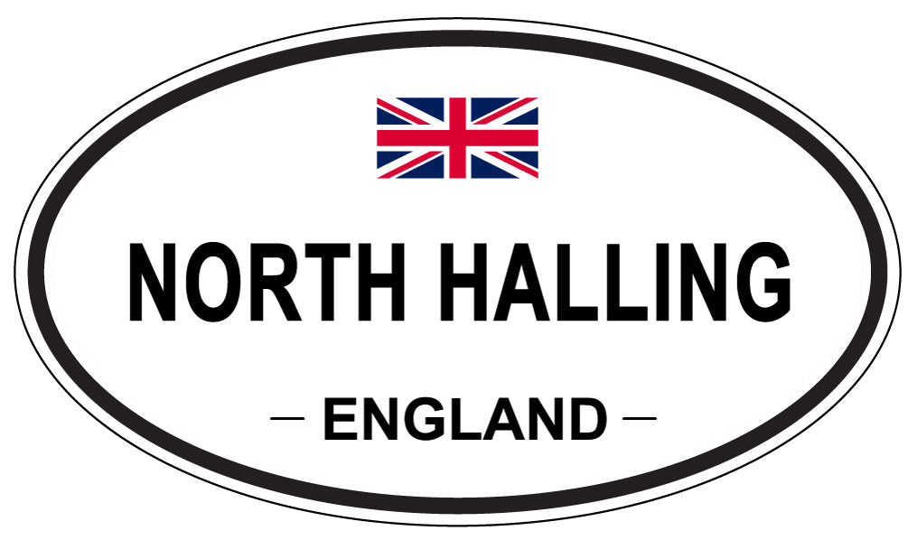 NORTH HALLING, ENGLAND - Oval Sticker