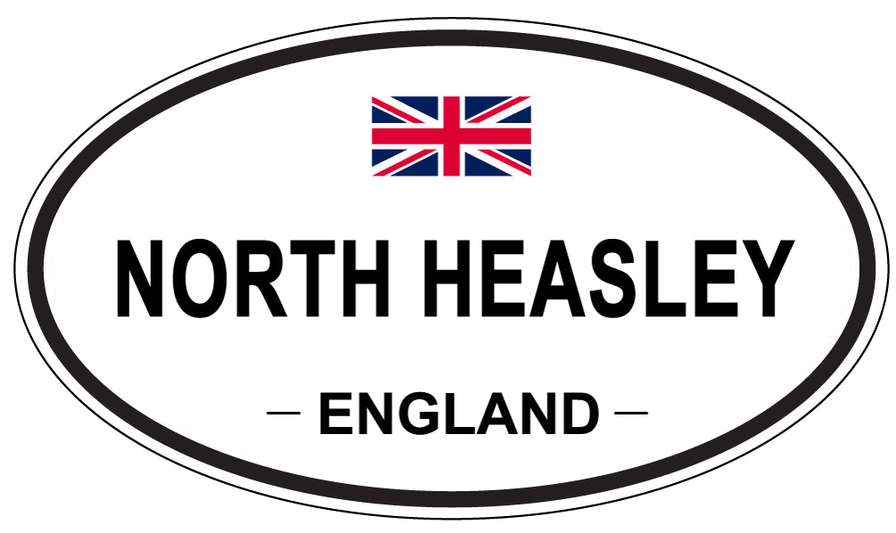NORTH HEASLEY, ENGLAND - Oval Sticker