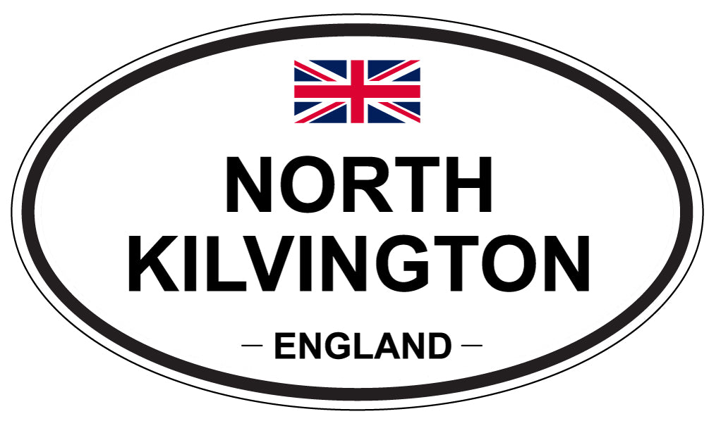 NORTH KILVINGTON, ENGLAND - Oval Sticker
