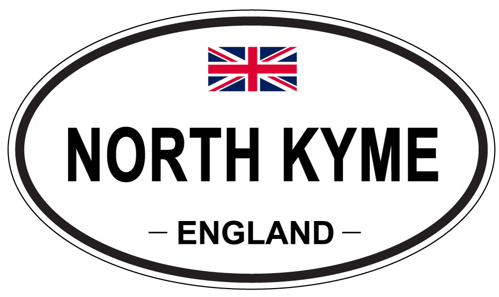 NORTH KYME, ENGLAND - Oval Sticker