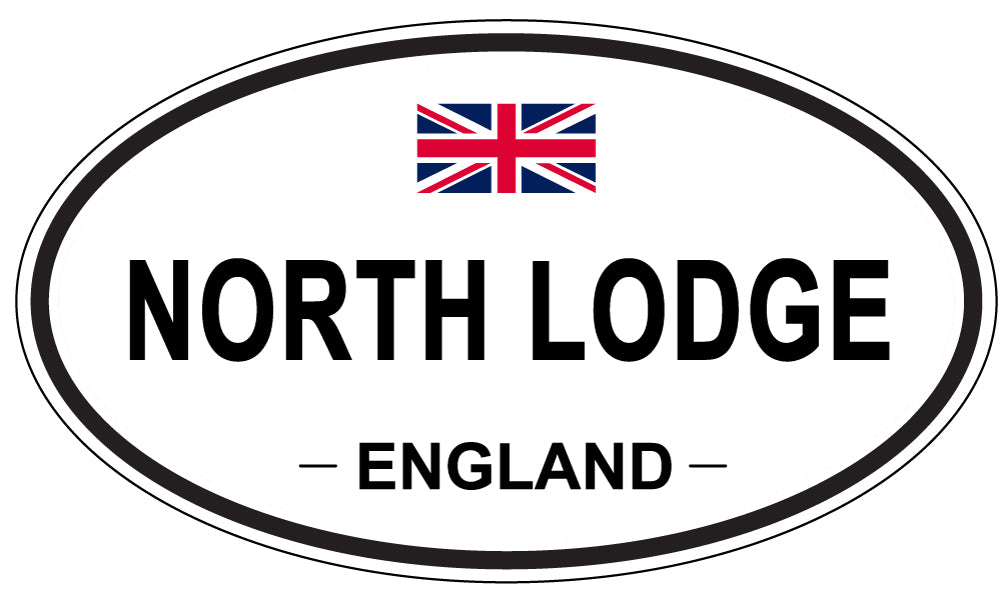 NORTH LODGE, ENGLAND - Oval Sticker