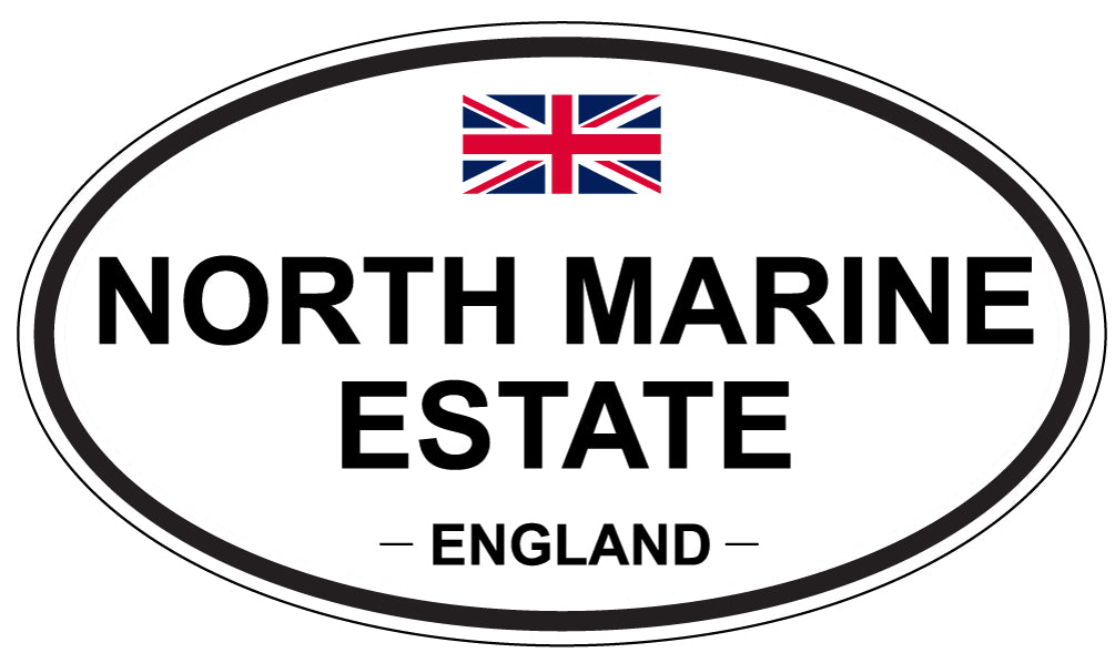 NORTH MARINE ESTATE, England - Oval Magnet