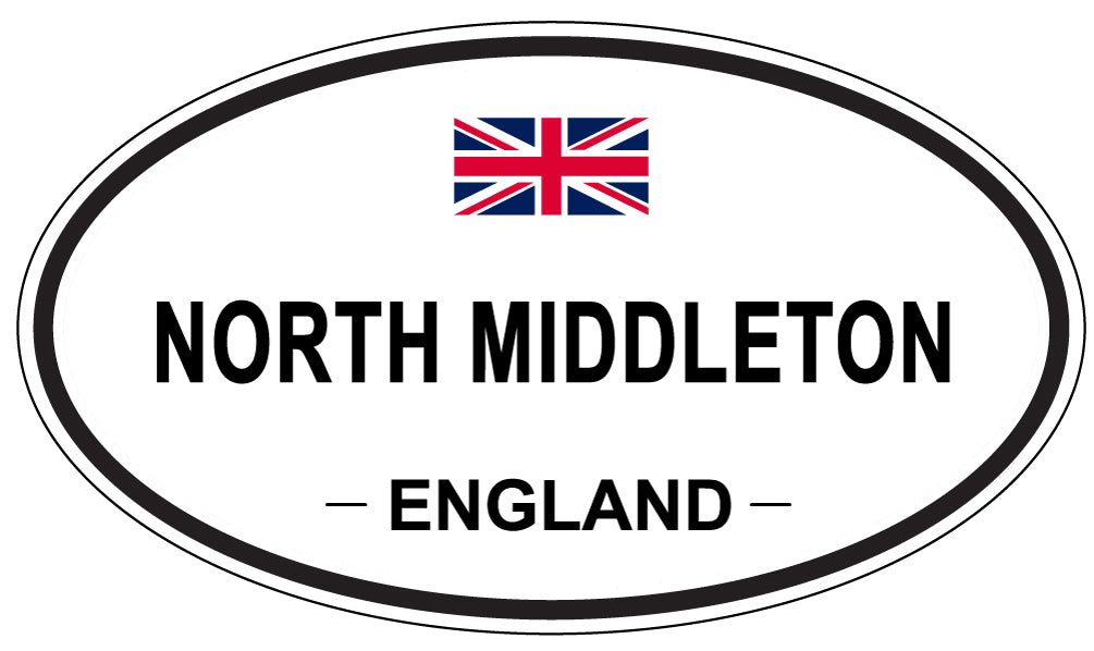 NORTH MIDDLETON, ENGLAND - Oval Sticker