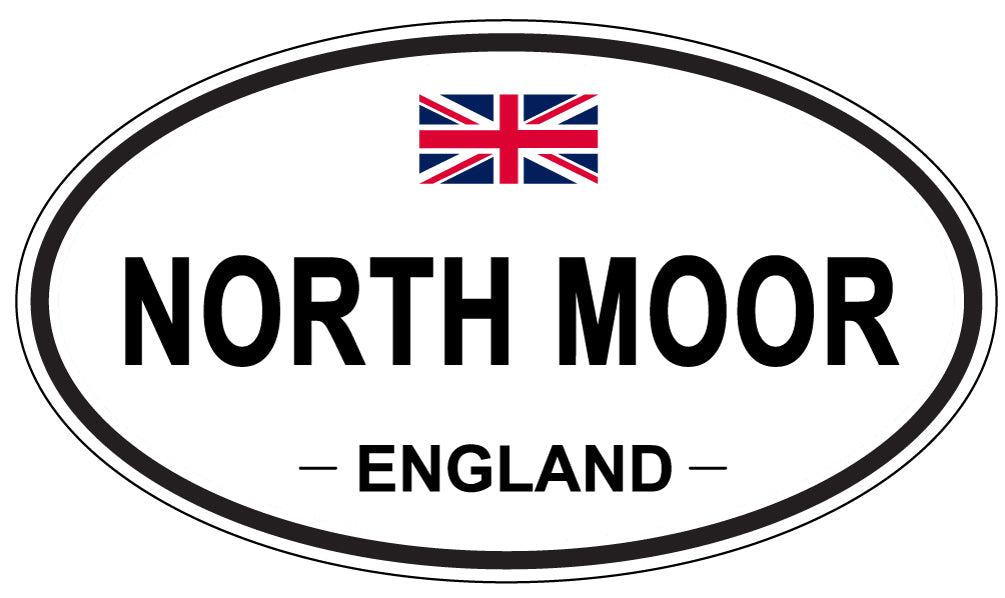 NORTH MOOR, ENGLAND - Oval Sticker