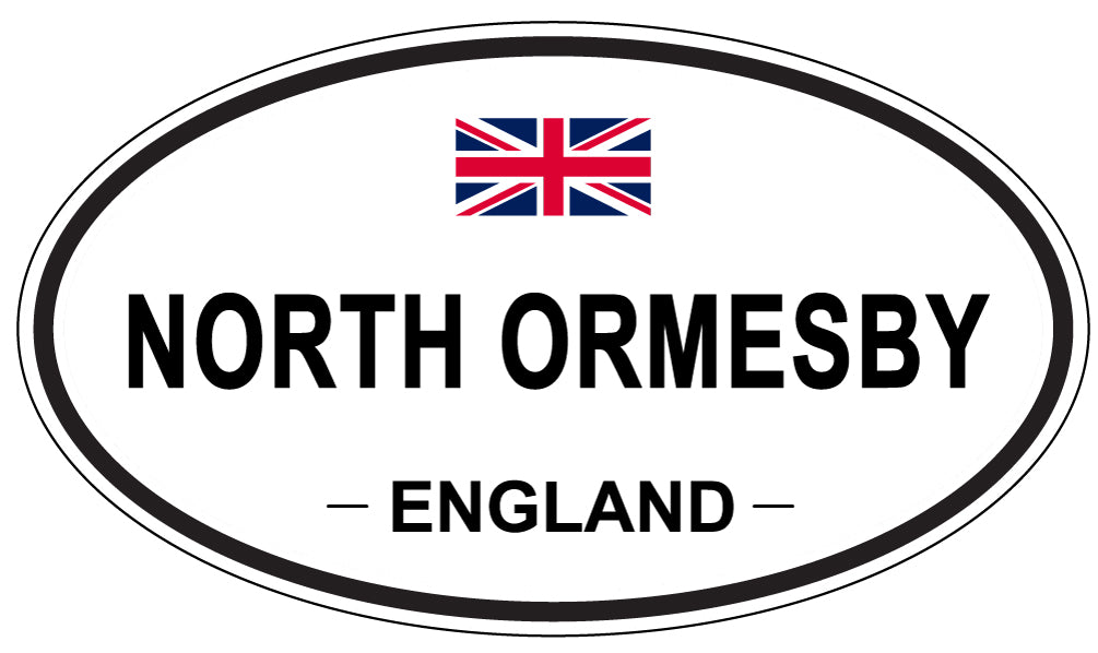 NORTH ORMESBY, ENGLAND - Oval Sticker