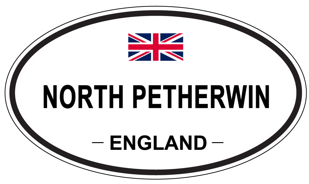 NORTH PETHERWIN, ENGLAND - Oval Sticker