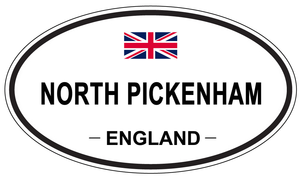 NORTH PICKENHAM, ENGLAND - Oval Sticker
