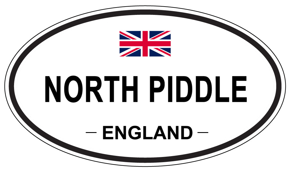 NORTH PIDDLE, ENGLAND - Oval Sticker