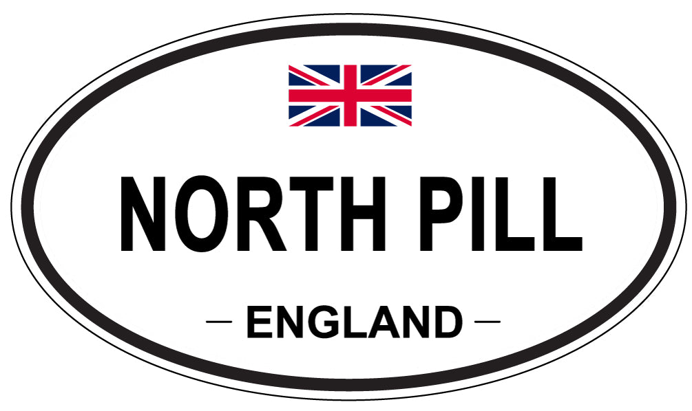 NORTH PILL, ENGLAND - Oval Sticker