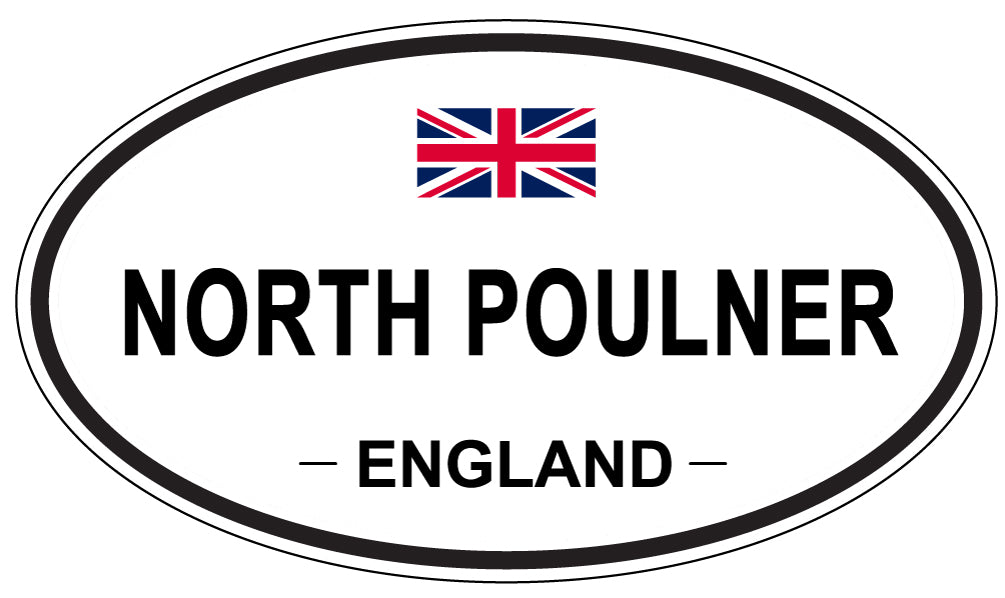 NORTH POULNER, ENGLAND - Oval Sticker