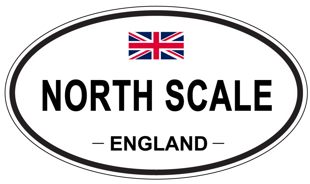 NORTH SCALE, ENGLAND - Oval Sticker