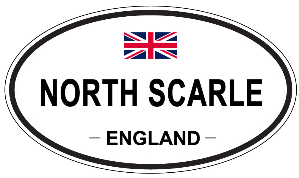 NORTH SCARLE, ENGLAND - Oval Sticker