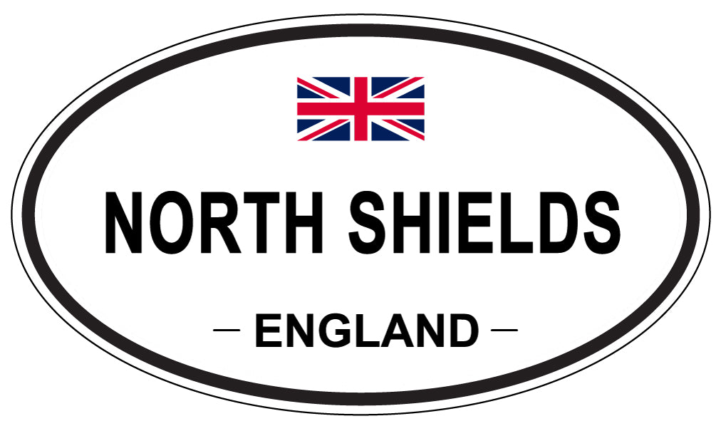 NORTH SHIELDS, ENGLAND - Oval Sticker