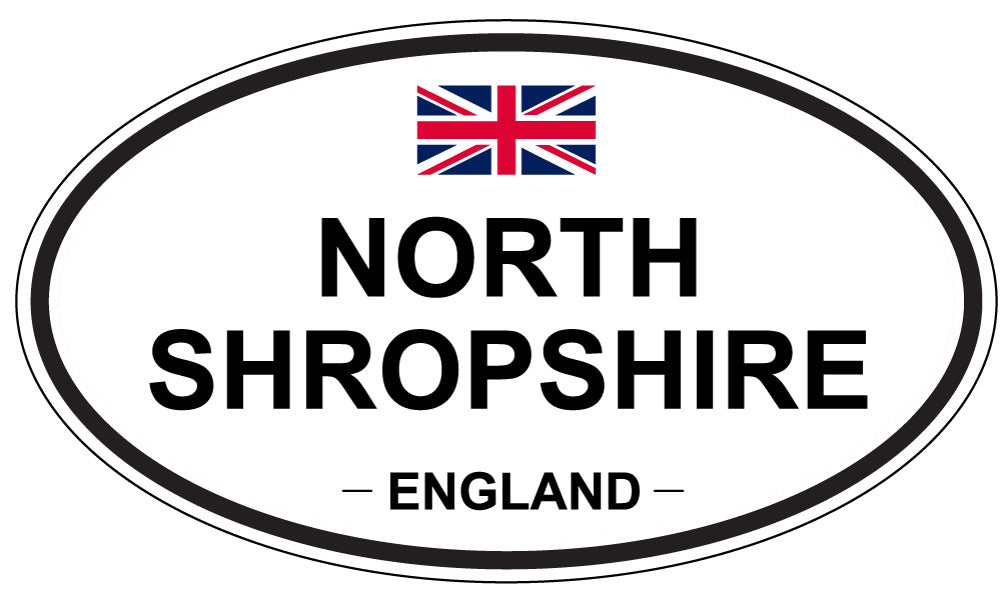 NORTH SHROPSHIRE, ENGLAND - Oval Sticker