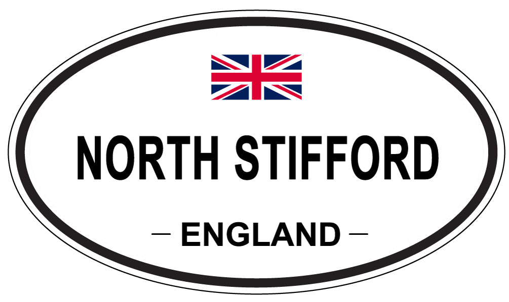 NORTH STIFFORD, ENGLAND - Oval Sticker