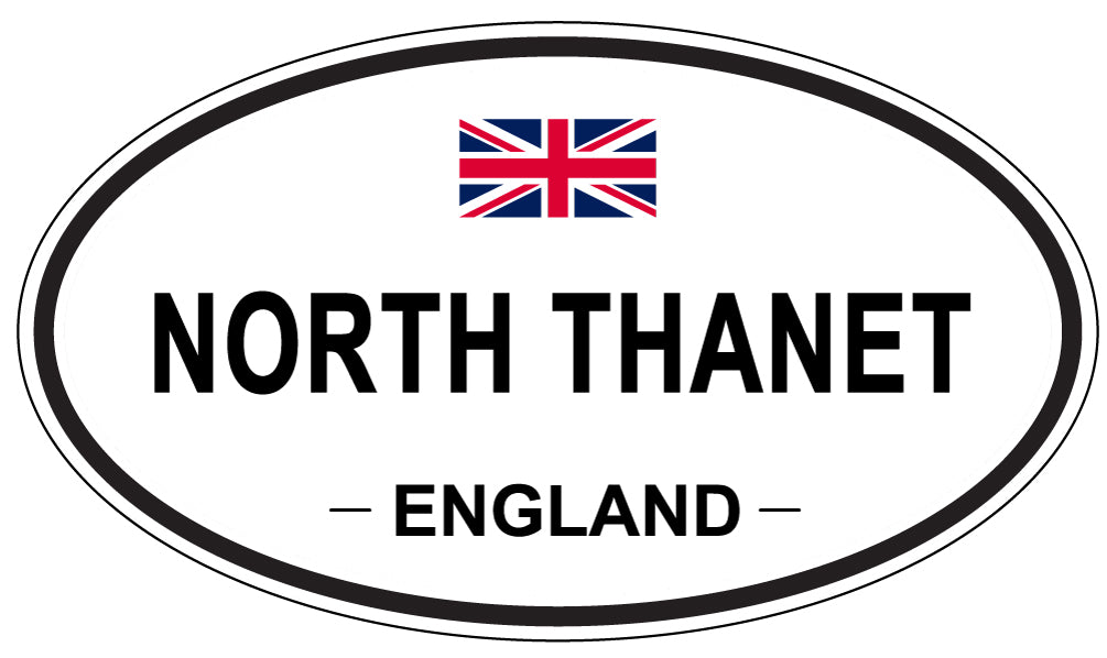 NORTH THANET, ENGLAND - Oval Sticker