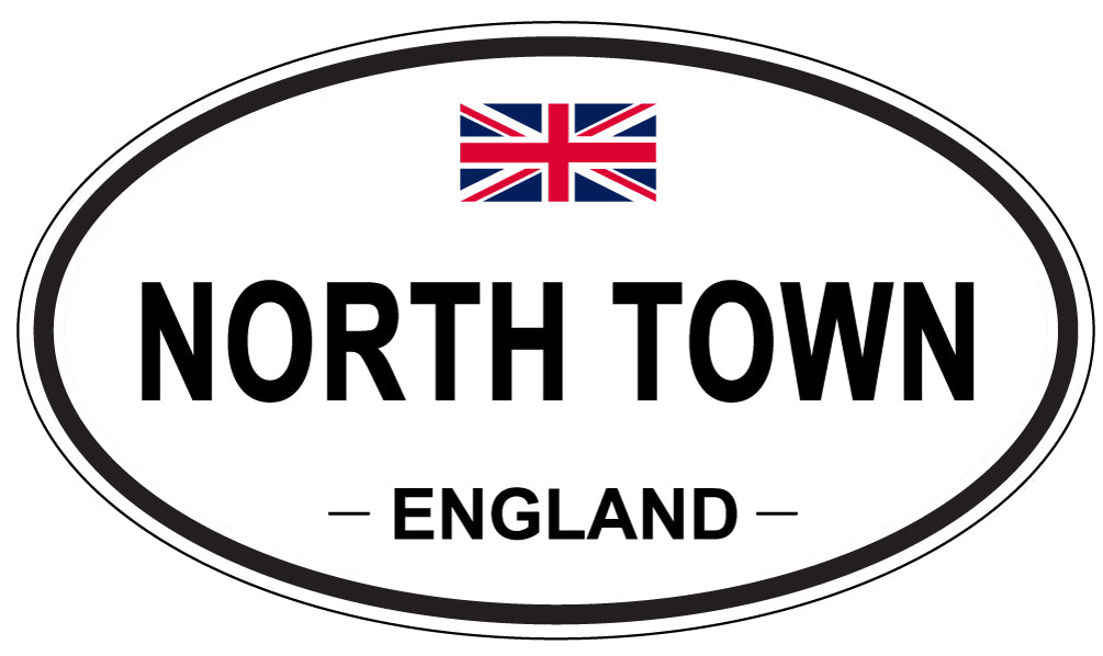 NORTH TOWN, England - Oval Magnet