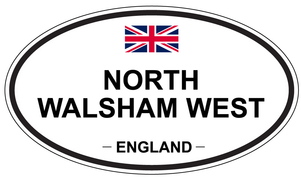 NORTH WALSHAM WEST, England - Oval Magnet