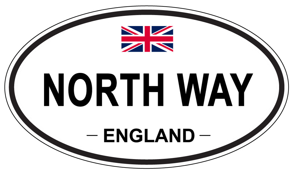 NORTH WAY, England - Oval Magnet