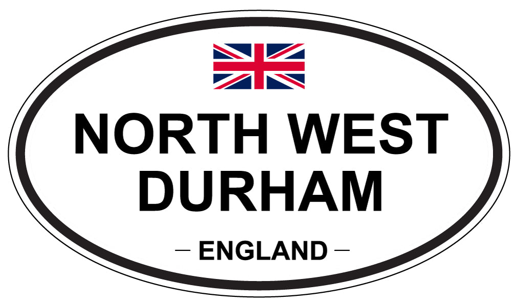NORTH WEST DURHAM, ENGLAND - Oval Sticker