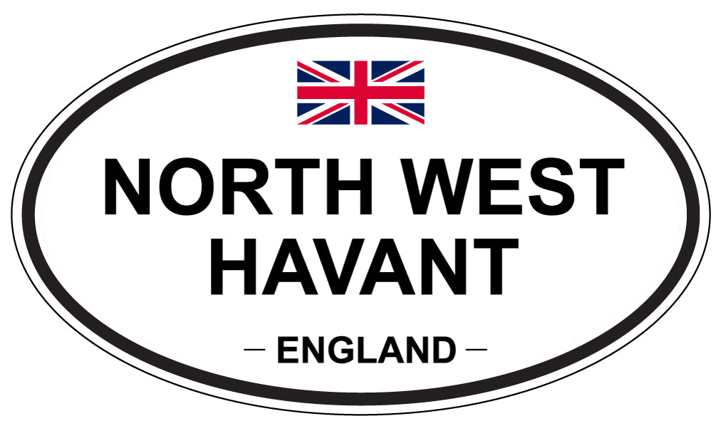 NORTH WEST HAVANT, ENGLAND - Oval Sticker