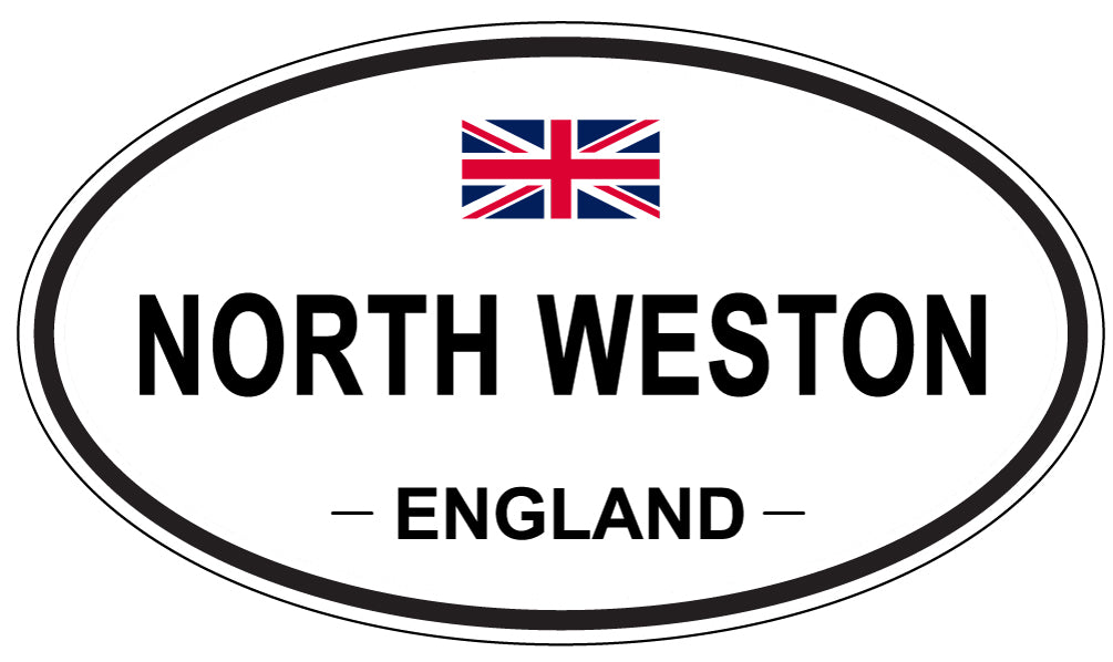 NORTH WESTON, ENGLAND - Oval Sticker