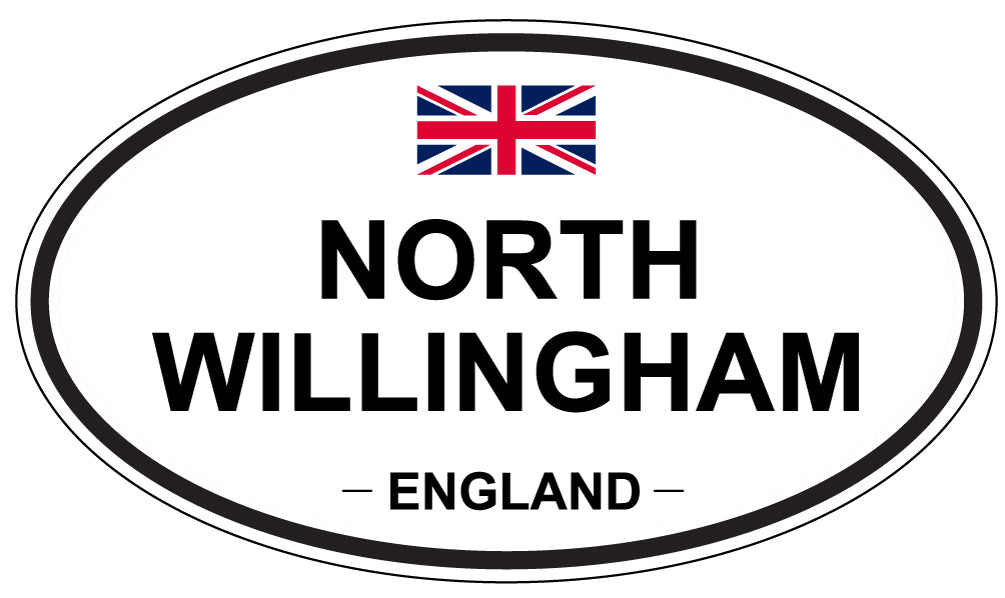 NORTH WILLINGHAM, ENGLAND - Oval Sticker
