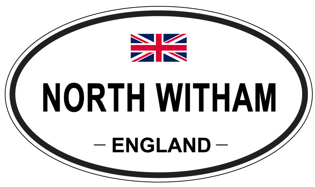 NORTH WITHAM, ENGLAND - Oval Sticker