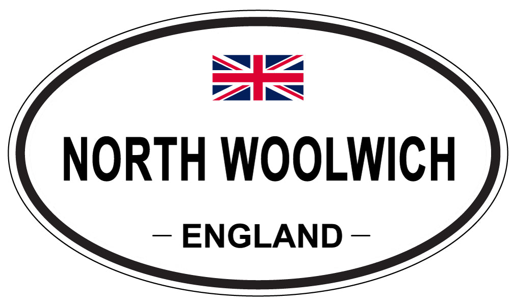 NORTH WOOLWICH, ENGLAND - Oval Sticker
