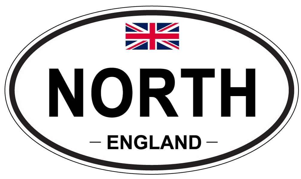 NORTH, ENGLAND - Oval Sticker