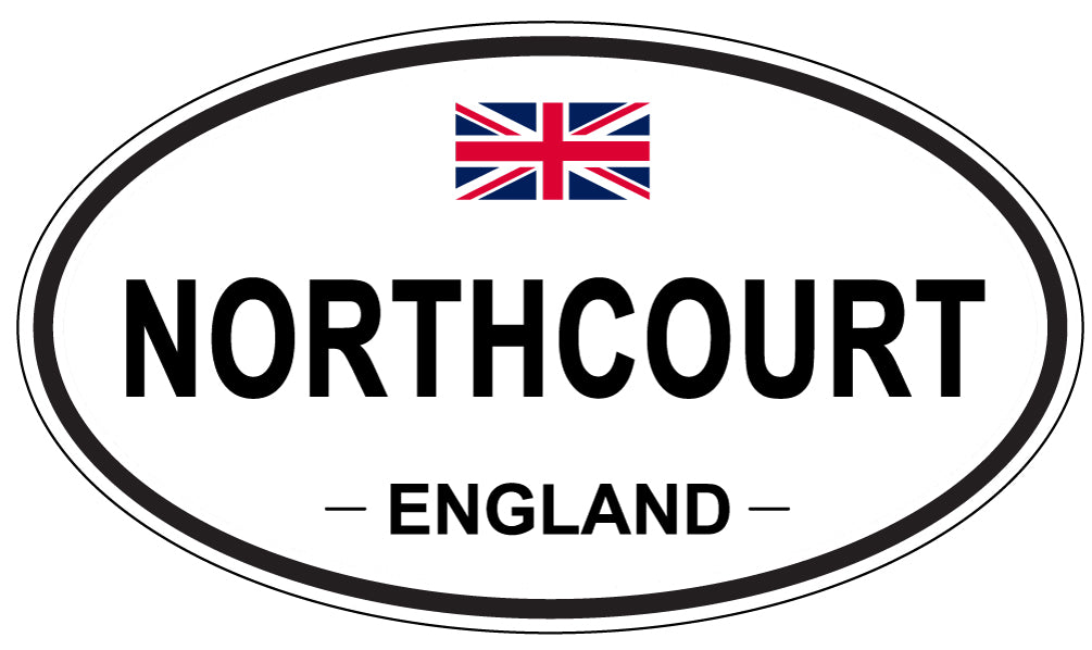 NORTHCOURT, England - Oval Magnet
